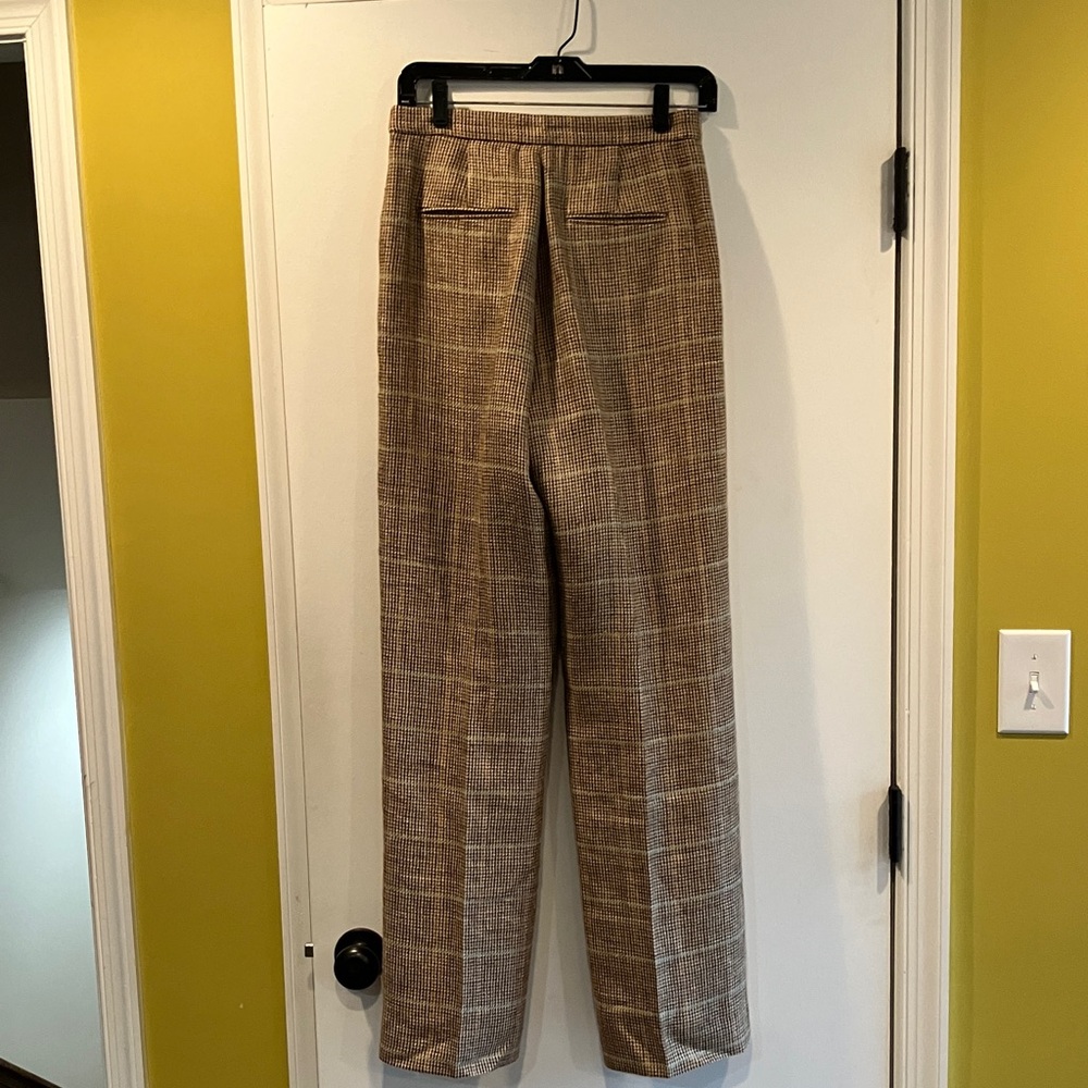 Polo Ralph Lauren linen silk houndstooth straight leg trousers - Picture 5 of 10